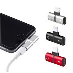 Adaptador iPhone Lightning Doble ( Auriculares y Carga )