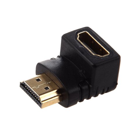 Adaptador HDMI Macho a HDMI Hembra 90°