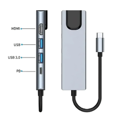 Adaptador Hubs Seisa BYL-207 USB Tipo C ( 2 USB 3.0 - 1 C - 1 HDMI - 1 RED ) en internet