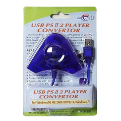 Adaptador Joystick PS2 Doble a USB PC - Arte Digital
