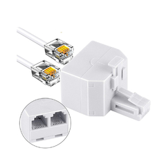 Adaptador RJ11 Hembra a 2 Jack RJ11 Telefono - tienda online