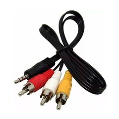 Cable AV 1 Plug 3,5 4c a 3 RCA para Cámara Digital / XBox 360
