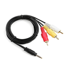 Cable AV 1 Plug 3,5 4c a 3 RCA para Cámara Digital / XBox 360