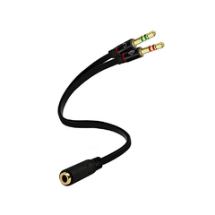 Cable Adaptador 2 Plug 3.5 St a 1 Jack 3.5 St Noga