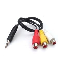 Cable AV 1 Plug 3,5 4c a 3 RCA Hembra