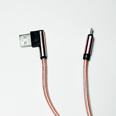 Cable USB Carga Micro USB Mallado 90° - Arte Digital