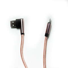 Cable USB Carga Micro USB Mallado 90°