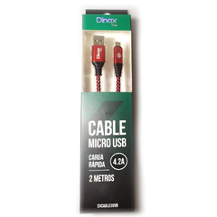 Cable USB Carga Rápida Dinax V8 Mallado 2 Mts 4.2A en internet