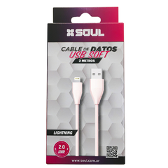 Cable USB Carga Rápida Soul Soft Iphone 2 Mts