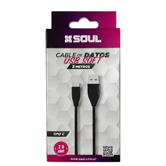 Cable USB Carga Rápida Soul Soft Tipo C 2 Mts