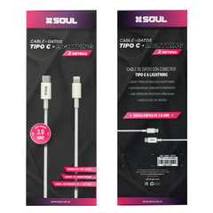 Cable USB Tipo C a Lightning Carga Rápida Soul 3A - comprar online