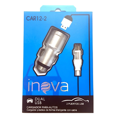 Cargador Auto 2 USB 2.4 Aluminio con Cable V8 - comprar online