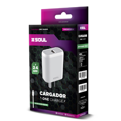 Cargador Rápido Soul One Charge 2.4A Micro USB