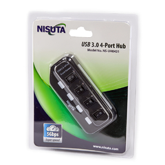 Hubs 4 Puertos USB 3.0 Nisuta NS-UH0431 - Arte Digital
