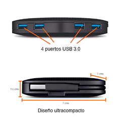 Imagen de Hubs 4 Puertos USB 3.0 TP-Link UH400
