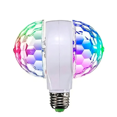 Lampara LED Doble Giratoria RGB