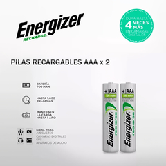 Pilas Recargable Energizer AAA 700 mAh - Arte Digital