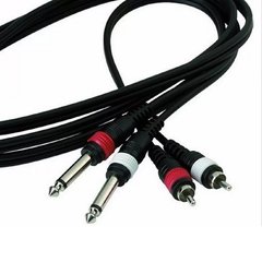 Cable 2 RCA a 2 Plug 6.3 Mono 1.5 Mts Mamut - comprar online