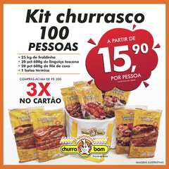KIT CHURRASCO PROMOCIONAL PARA 100 PESSOAS - comprar online