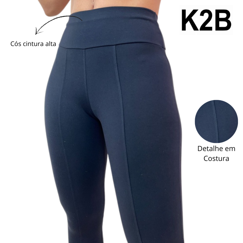 Legging Plus Size K2B Fitness Cós Largo Preto - Compre Agora