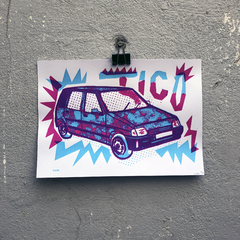 SERIGRAFÍA - Tico (magenta y cyan)