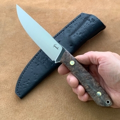 Camp Knife 140 Maple Burl Estabilizado - Guida Custom Knives