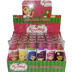 Batom infantil princesas ou moranguinho caixa com 24 pçs - Bijuterias Firmesa