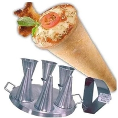 Forma para pizza cone kit completo 6 cones - Bijuterias Firmesa