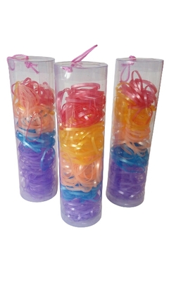 Elástico de cabelo 6 tubos colorido