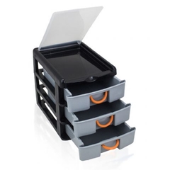 Mini organizador com 3 gavetas ratangular - comprar online