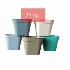 Vasinho quadrado para suculentas vaso plástico plantinha mini cacto 30 pçs colors