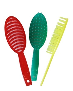 Escova de cabelo plastica pacote 12 peças - comprar online