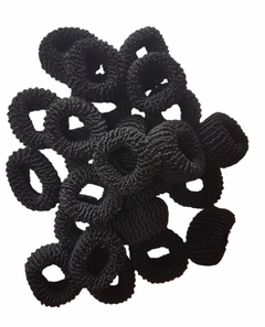 24 xuxão preto amarador de cabelo elastico de cabelo grande - comprar online