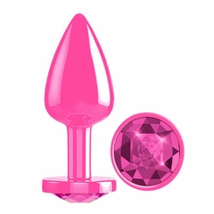 Imagem do Plug anal rosa com jóia
