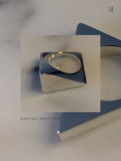 ANILLO TRIANGULO CUADRADO PUNTA TRINIDAD UNIVERSAL - PLATA 950