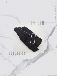 DIJE RECTÁNGULO INICIO - PLATA 950 - comprar online