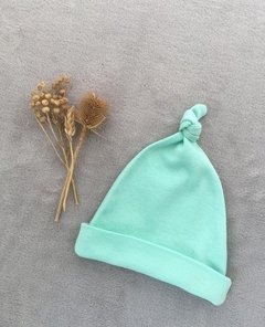 GORRO CON NUDITO Agua Marina