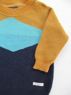 SWEATER ZIG-ZAG BLUE - tienda online