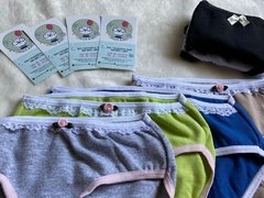 Pack Bombachas- LISAS CON PUNTILLA Manzana - tienda online