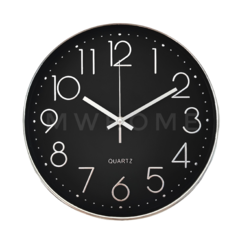 RELOJ DE PARED SILVER/BLACK