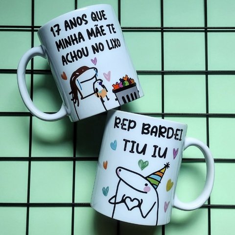 Caneca Florks Meme Nunca Foi Sorte Sempre Foi Passando Raiva