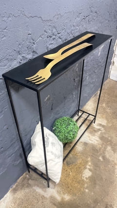 Mesa Recibidor Hierro chapa plegada en internet
