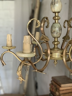 Lámpara araña antigua con Mármol Onix Verde Persiano - comprar online