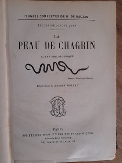 Libro " La Peau de Chagrin" - Vanessa Sivulosky