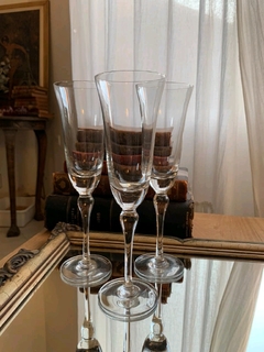 Copas champagne de cristal San Carlos - set x 4 - comprar online