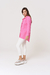 Camisa Lino Oversize 2 Bolsillos Magenta - comprar online