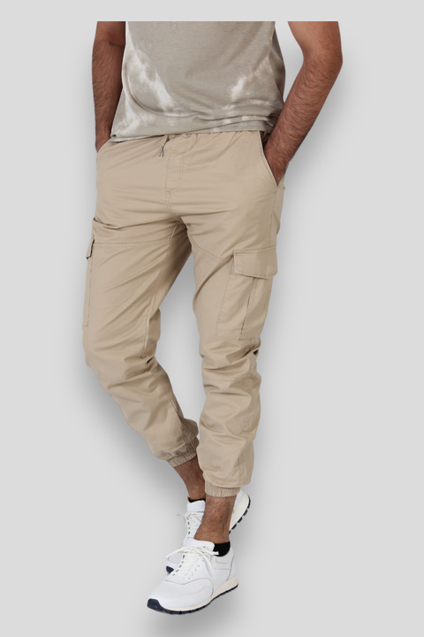 Pantalon Jogger Cargo Hombre Gabardina Elastizado Importado