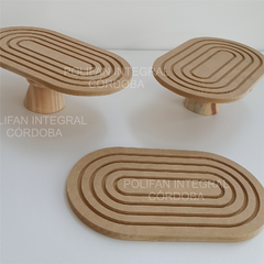 ALZADA OVALADA CON PIE RANURADA MDF X 1 UNID. 25X15cm - comprar online