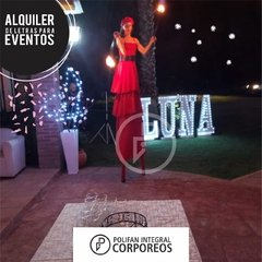 Alquiler Letras 120cm Con Luces Led A Pilas - LEER TODA LA INFO! - POLIFAN INTEGRAL