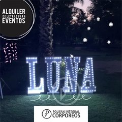 Alquiler Letras 120cm Con Luces Led A Pilas - LEER TODA LA INFO!